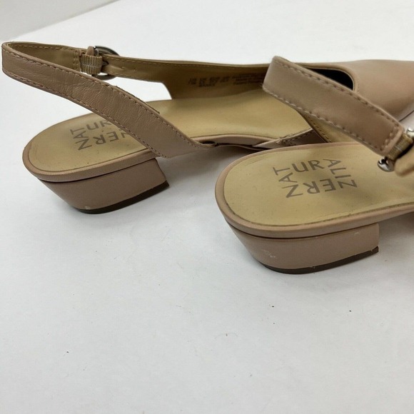 Naturalizer Banks Slingback Slip On Low Heels Sz 7.5 D'Orsay Pointed Toe - Picture 6 of 9